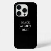Black Women Rest Phone Case (Achterkant)