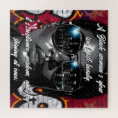Black Women's Quote | City Skyline in Sunglasses Legpuzzel (Horizontaal)