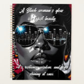 Black Women's Quote | City Skyline in Sunglasses Planner (Voorkant)