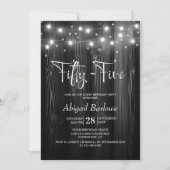 Black Wood 55e verjaardagsfeestje Kaart (Voorkant)