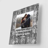 Black Wood 5 jaar Jubileum Foto   Vierkante Klok (Hoek)