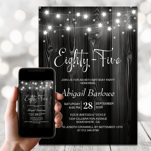 Black Wood 85e verjaardagsfeestje Kaart