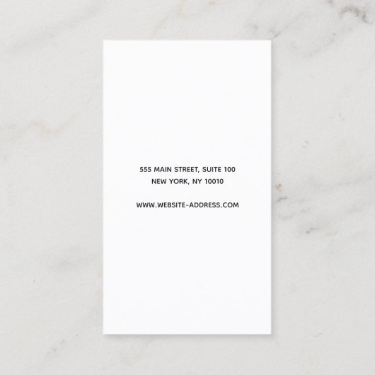 BlacK Wood Earring Display Holder Visitekaartje (Achterkant)