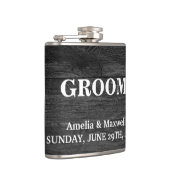 Black Wood Groomsman Heupfles (Rechts)