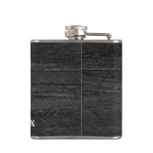 Black Wood Groomsman Heupfles (Achterkant)