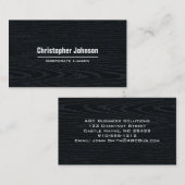 Black Wood Modern Professional Visitekaartje (Voorkant / Achterkant)
