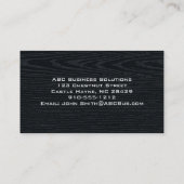 Black Wood Modern Professional Visitekaartje (Achterkant)