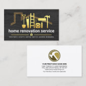 Black Wood Roof Handyman Tools Visitekaartje (Voorkant / Achterkant)