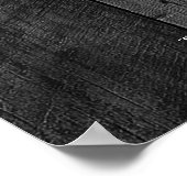 Black Wood String Lights Huwelijk Welkom Teken Poster (Hoek)