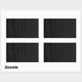 Black Wood Texture Personalized Rechthoekige Sticker (Vel)