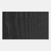 Black Wood Texture Personalized Rechthoekige Sticker (Voorkant)