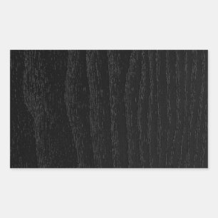 Black Wood Texture Personalized Rechthoekige Sticker