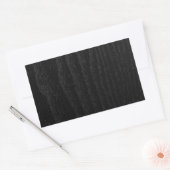 Black Wood Texture Personalized Rechthoekige Sticker (Envelop)