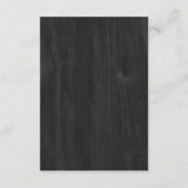 Black Wood & White Wedding DETAILS informatie Informatiekaartje (Achterkant)