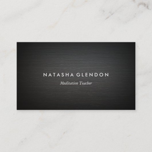 Black Wood Zen Visitekaartje (Voorkant)