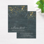 Black Wooden Gold-Ketting Kaart voor beeldscherm (Bureau)