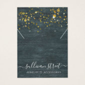 Black Wooden Gold-Ketting Kaart voor beeldscherm (Voorkant)