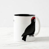 Black Woodpecker Tweekleurige Koffiemok (Voorkant rechts)
