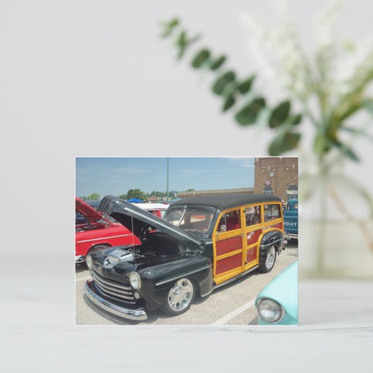 Black Woody Briefkaart (Staand voorkant)