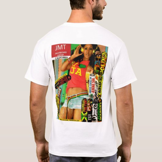 BLACK WORLD JMT Mannen basic T-shirt (Achterkant)