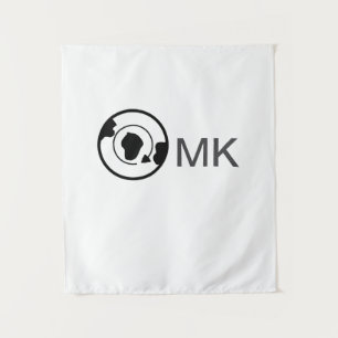 Black world wereldbol naam toevoegen monogram reis wandkleed