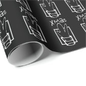 Black Xmas Cadeaupapier (Rol Hoek)