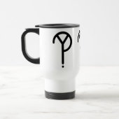 Black Y? Symbool Travel Mug Reisbeker (Links)