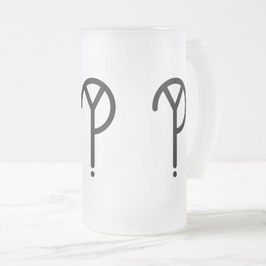 Black Y? Symbool voorzijde Mok (Voorkant rechts)