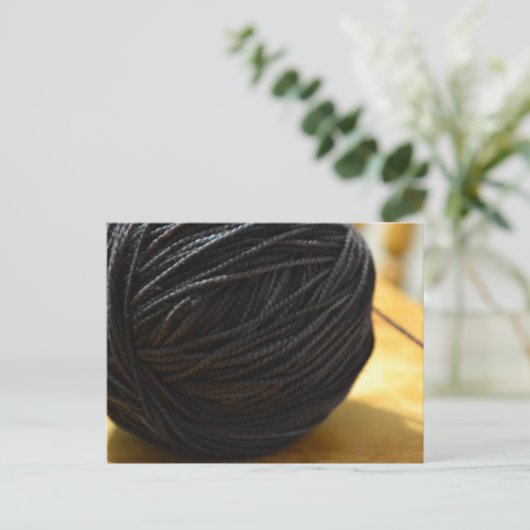 Black Yarn Briefkaart (Staand voorkant)