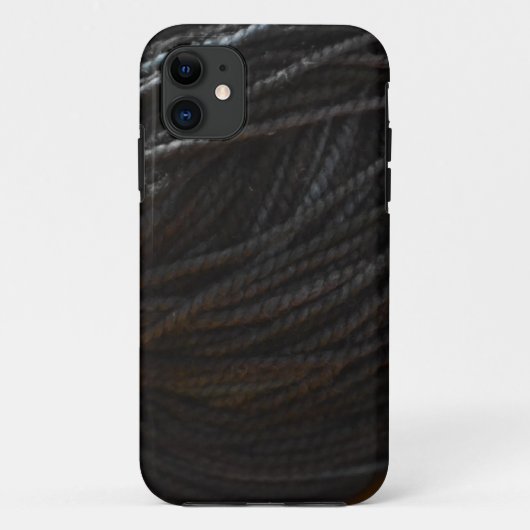 Black Yarn Case-Mate iPhone Case (Achterkant)