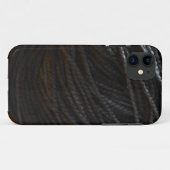 Black Yarn Case-Mate iPhone Case (Achterkant (horizontaal))