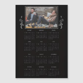 Black Year 2026 Photo Calendar with Foliage  (Voorkant)