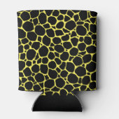 Black Yellow Animal Print Monogram Blikjeskoeler (Achterkant)