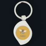 Black Yellow Bee Yourself Sleutelhanger<br><div class="desc">Black Yellow Bee Yourself</div>
