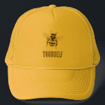 Black Yellow Bee Yourself Trucker Pet<br><div class="desc">Black Yellow Bee Yourself</div>