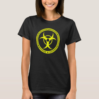 Black Yellow Biohazard Toxic Hazard Warning T-shirt