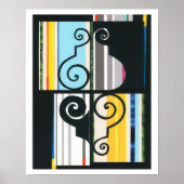 Black Yellow Blue HAVANA Night Collage Poster (Voorkant)