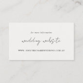 BLACK YELLOW BLUSH BURGUNDY FLORAL WEDDING WEBSITE VISITEKAARTJE (Achterkant)