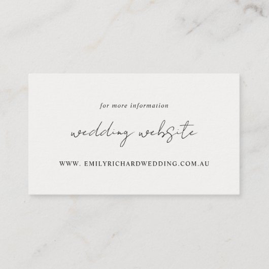 BLACK YELLOW BLUSH BURGUNDY FLORAL WEDDING WEBSITE VISITEKAARTJE (Achterkant)