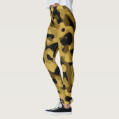 Black Yellow Brown Camouflage Patroon Leggings (Links)