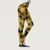 Black Yellow Brown Camouflage Patroon Leggings (Rechts)