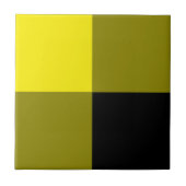 Black Yellow Check Ceramic Tegel Modern Design Tegeltje (Voorkant)