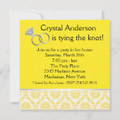 Black Yellow Corset Bachelorette Party Kaart (Achterkant)