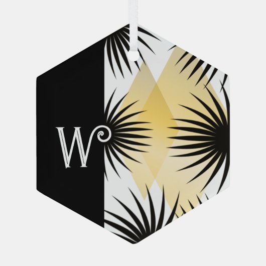 Black Yellow Design Ornament (Achterkant)