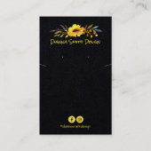 Black Yellow DIY Ketting en oorkaarthouder Visitekaartje (Voorkant)