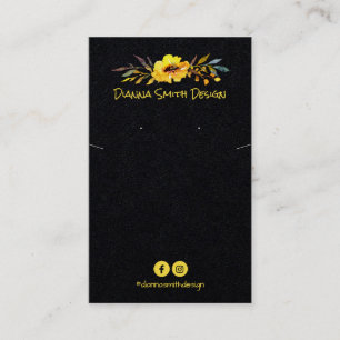 Black Yellow DIY Ketting en oorkaarthouder Visitekaartje