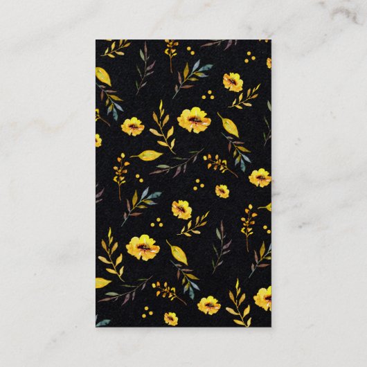 Black Yellow DIY Ketting en oorkaarthouder Visitekaartje (Achterkant)