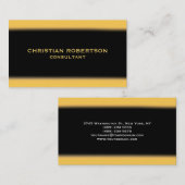 Black Yellow Gold Consultant Visitekaartje (Voorkant / Achterkant)