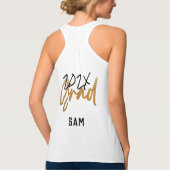 Black Yellow Gold Foil Afstudeerder jaar Aangepast Tanktop (Achterkant)
