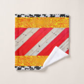 Black Yellow Gold Red Bathroom-handdoeken Bad Handdoek (Wasdoekje)